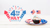 Independence Day Mockup With Cupcake Psd
