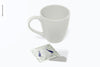 Individual Tea Bag Mockup, With Mug Psd