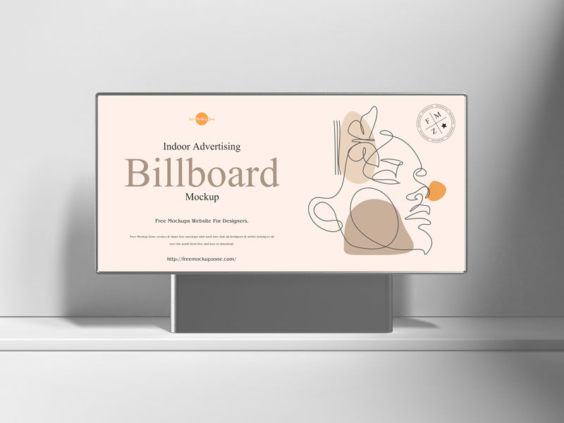 Indoor Advertising Billboard Mockup