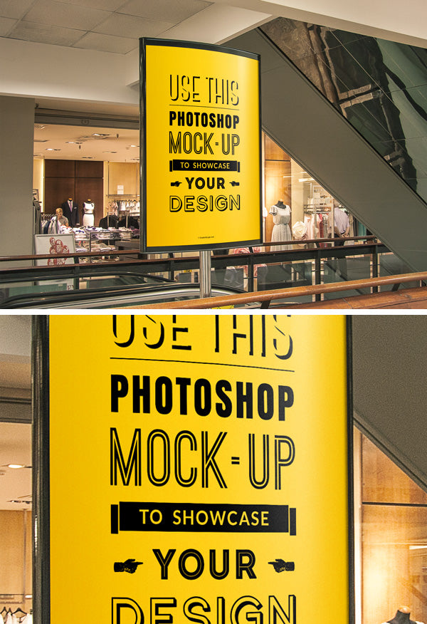 Indoor Advertising Poster Mockup