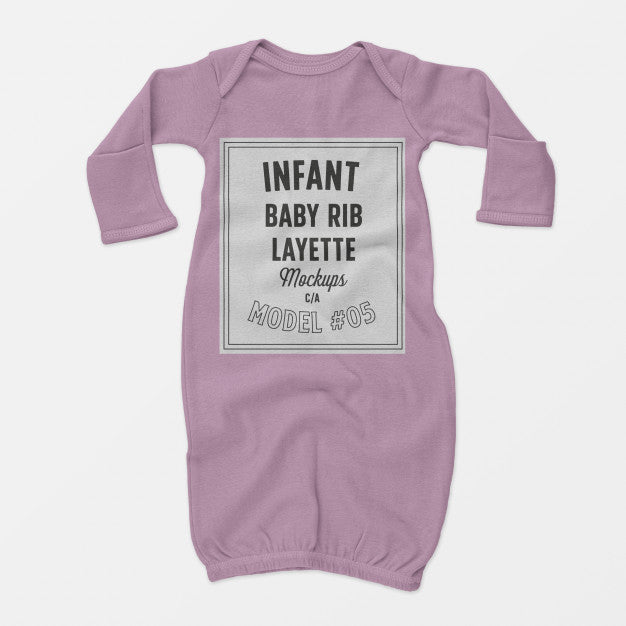 Infant Baby Rib Layette Mockup 05 Psd