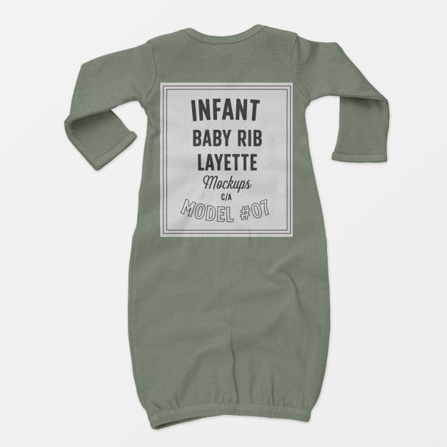 Infant Baby Rib Layette Mockup 07 Psd