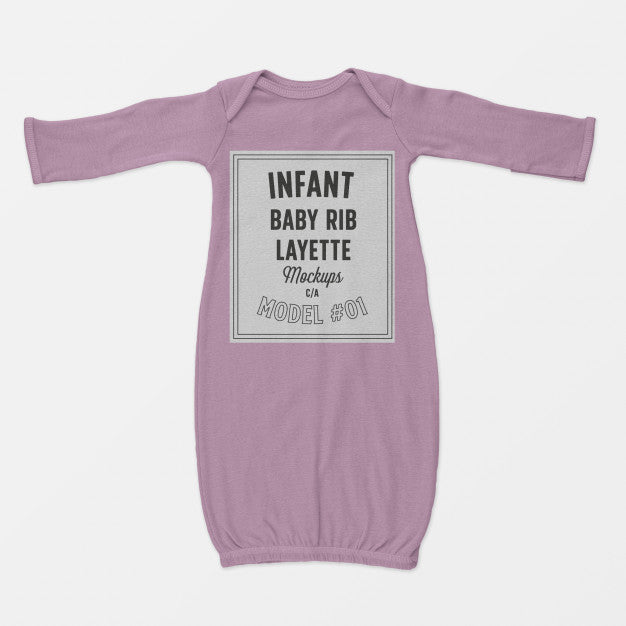 Infant Baby Rib Layette Mockup Psd