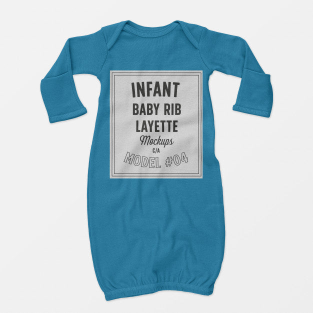 Infant Baby Rib Layette Mockup Psd