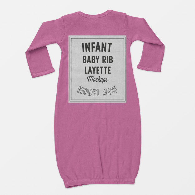Infant Baby Rib Layette Mockup Psd