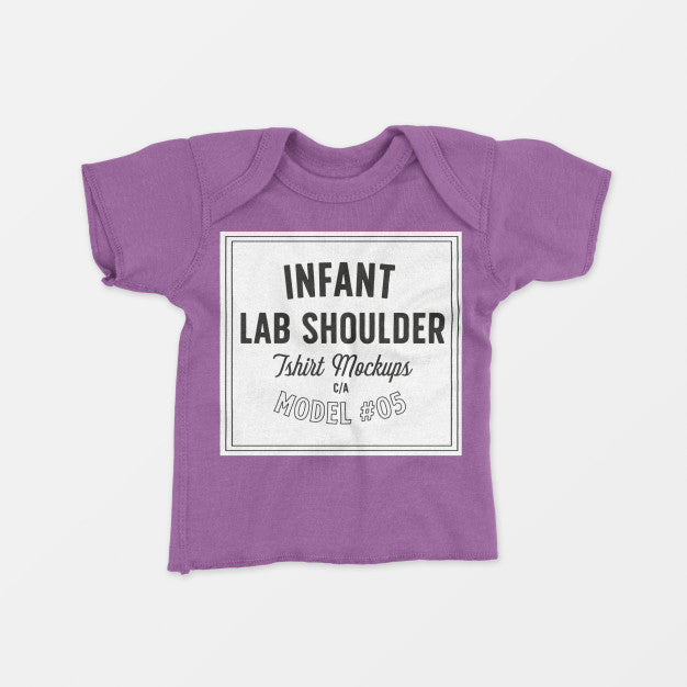 Infant Lap Shoulder T-Shirt Mockup 05 Psd