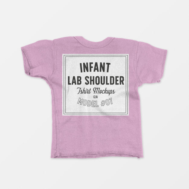 Infant Lap Shoulder T-Shirt Mockup Psd