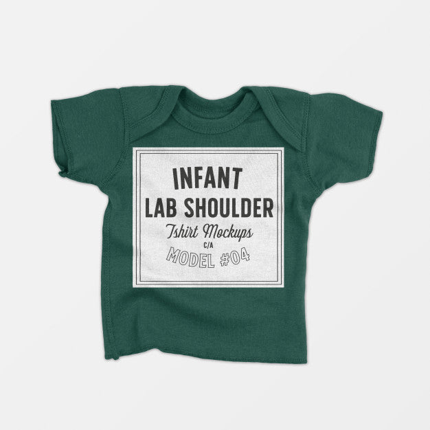 Infant Lap Shoulder T-Shirt Mockup Psd