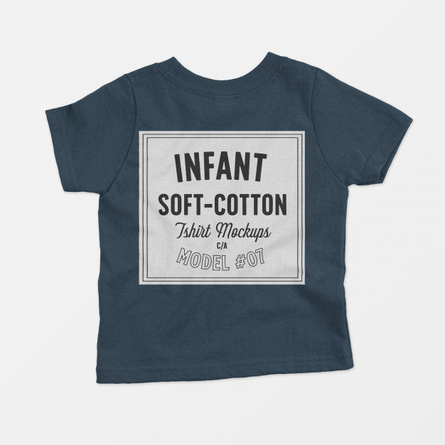 Infant Soft Cotton T-Shirts Mockup Psd
