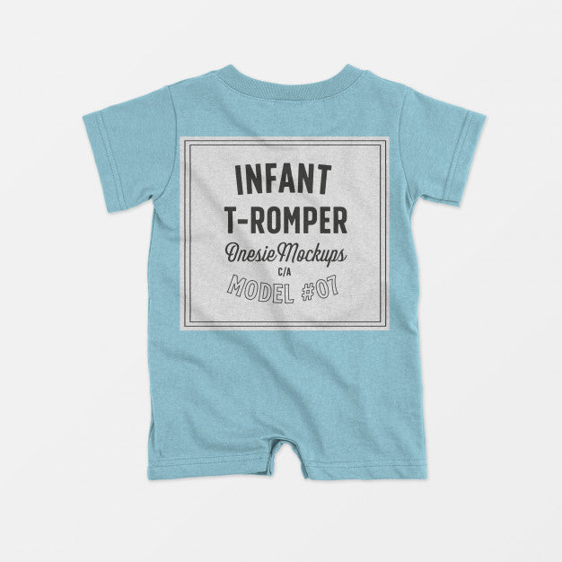 Infant T-Romper Onesie Mockup Psd