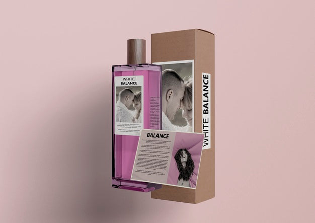 Informational Card For Bottle Of Perfume Psd