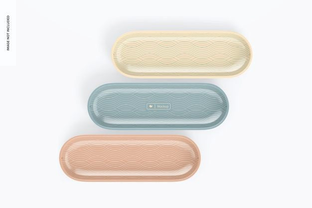 Insence Holders Mockup, Top View Psd