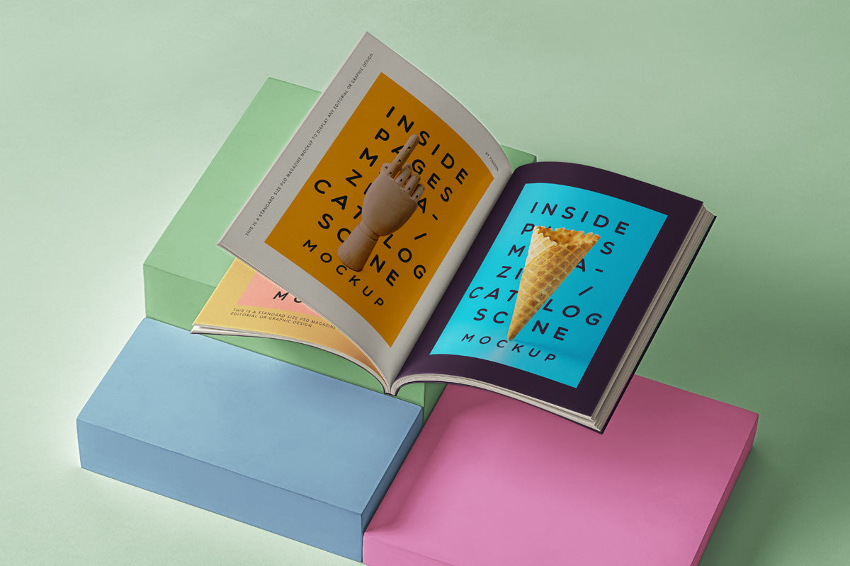 Inside Psd Magazine Catalog Mockup 2