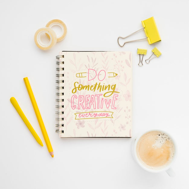Inspirational Message On Notebook Psd