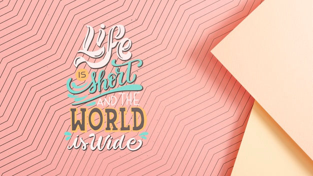 Inspirational Qoute On Cardboard Psd