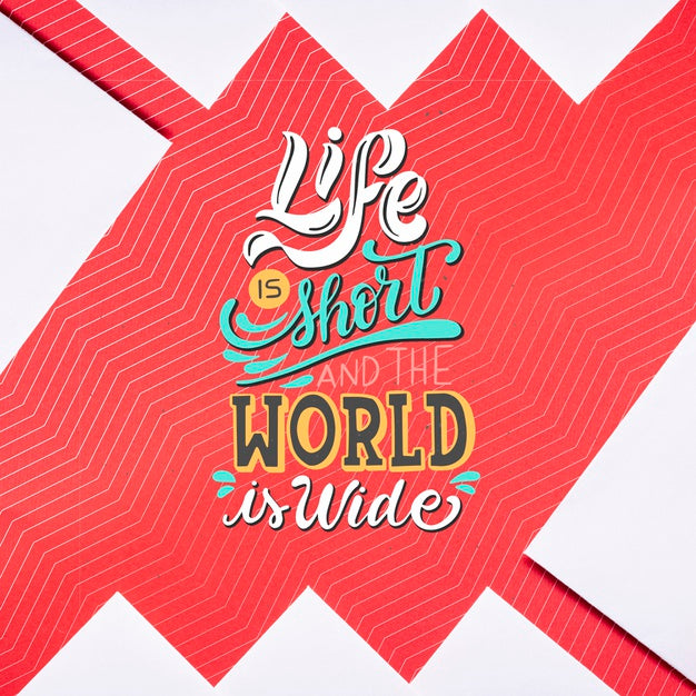 Inspirational Quotation On Cardboard Psd