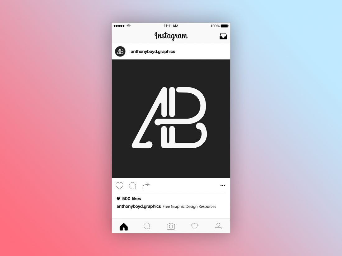 Instagram Post Page Mockup