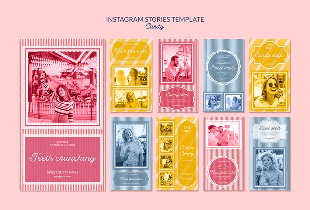 Instagram Stories Publicity For Candy Shop Psd