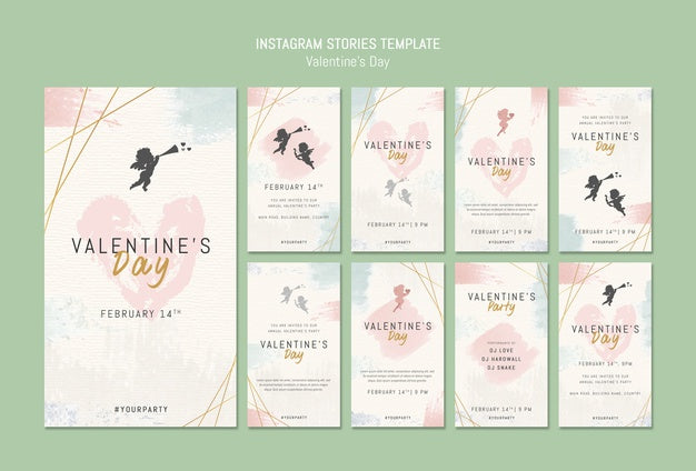 Instagram Stories Template For Valentine'S Day Psd