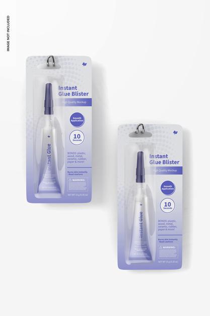 Instant Glue Blister Mockup Psd