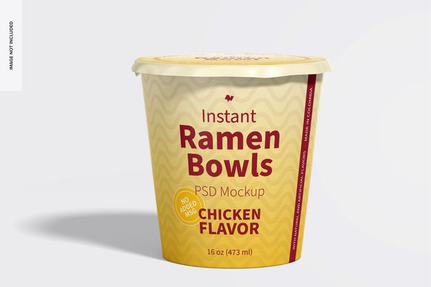 Instant Ramen Bowl Mockup Psd