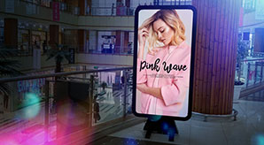 Instore Advertising Billboard Mockup Psd