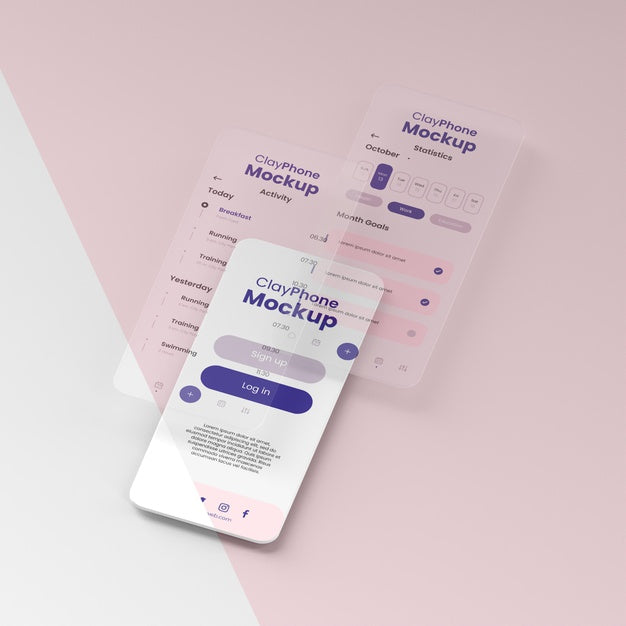 Interface Mock-Up On Phone Display Psd
