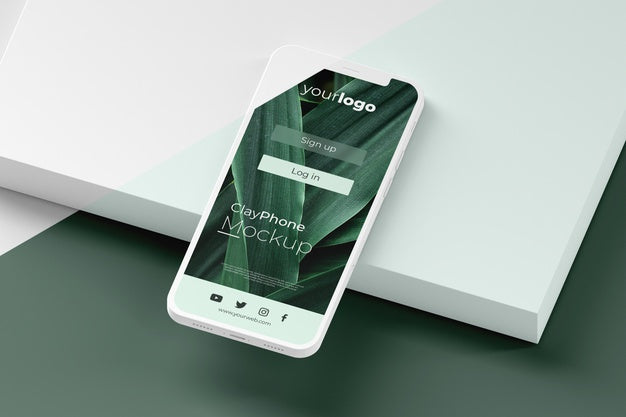 Interface Mock-Up On Phone Display Psd