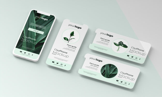 Interface Mock-Up On Phone Screen Psd