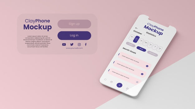 Interface Mock-Up On Phone Screen Psd