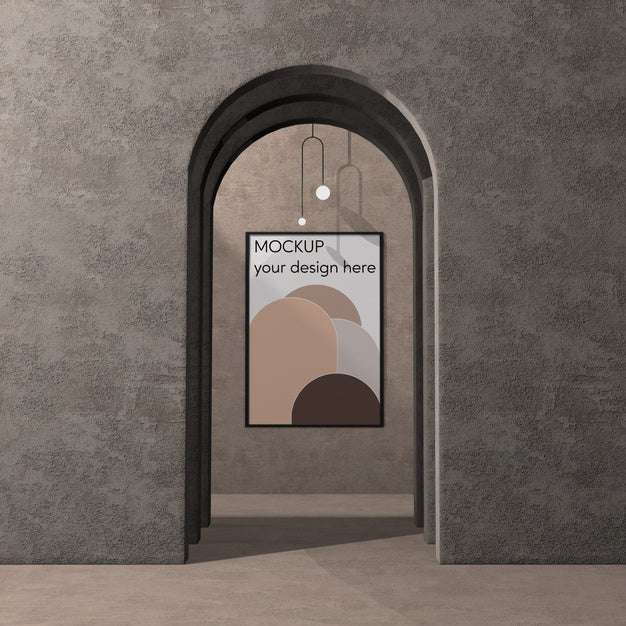 Interior Design With Arch Psd