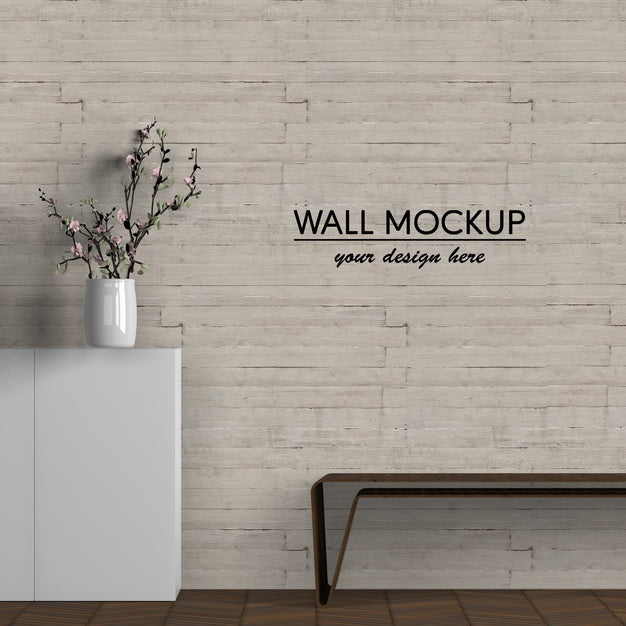 Interior Design With Black Table Psd