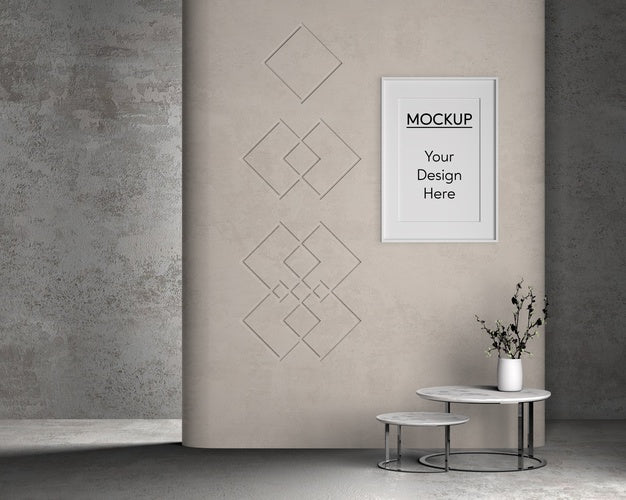 Interior Design With Cute Table Psd