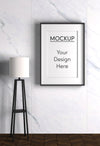 Interior Design With Lamp And Frame Psd