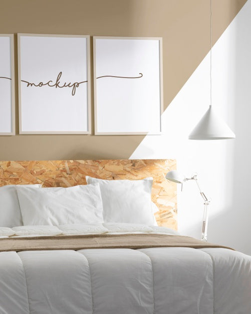 Interior Design With Mock-Up Frames Composition Psd