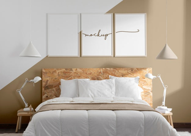 Interior Design With Mock-Up Frames Composition Psd