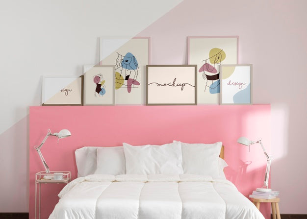 Interior Design With Mock-Up Frames Psd