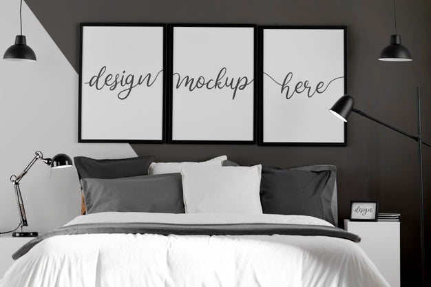 Interior Design With Mock-Up Frames Psd