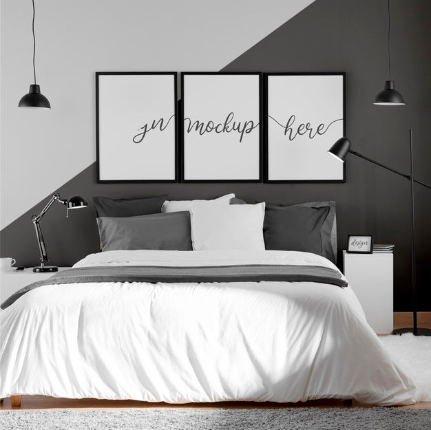 Interior Design With Mock-Up Frames Psd