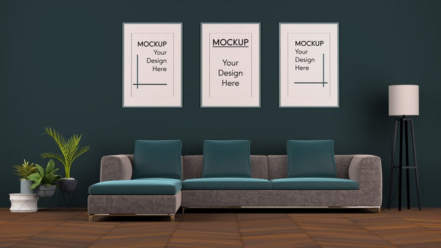 Interior Design With Modern Couch Psd