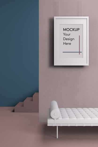 Interior Design With White Couch Psd