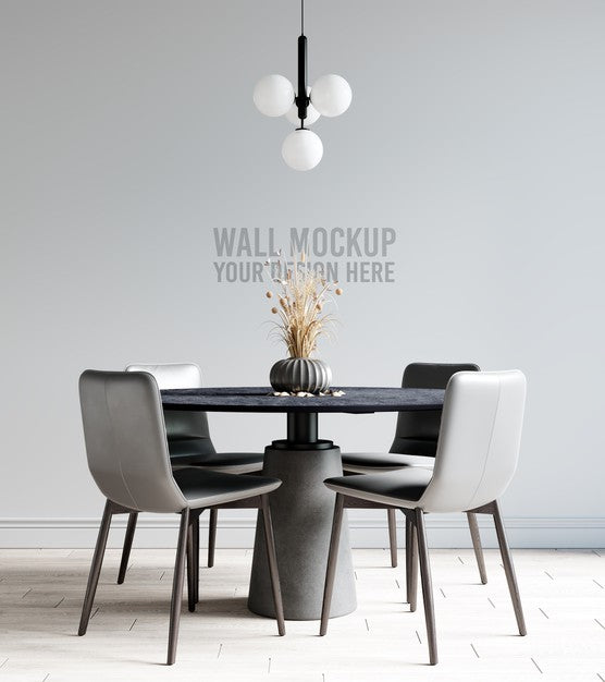 Interior Dining Room Wallpaper Mockup Psd