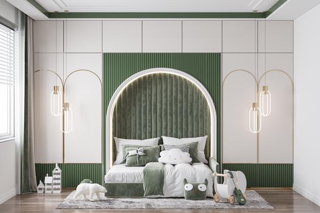 Interior Kids Room Wallpaper Mockup Psd