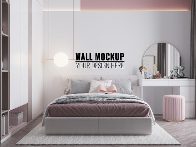 Interior Kids Room Wallpaper Mockup Psd