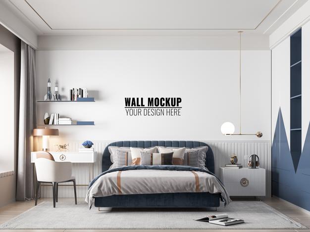Interior Kids Room Wallpaper Mockup Psd