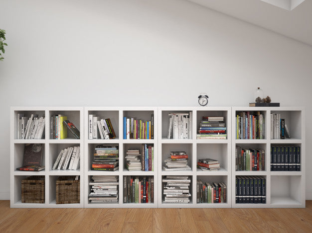Interior Room With Shelves And Decoration Psd