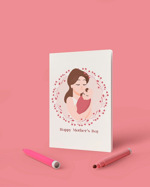International Mother'S Day Celebration Card With Mock-Up Psd