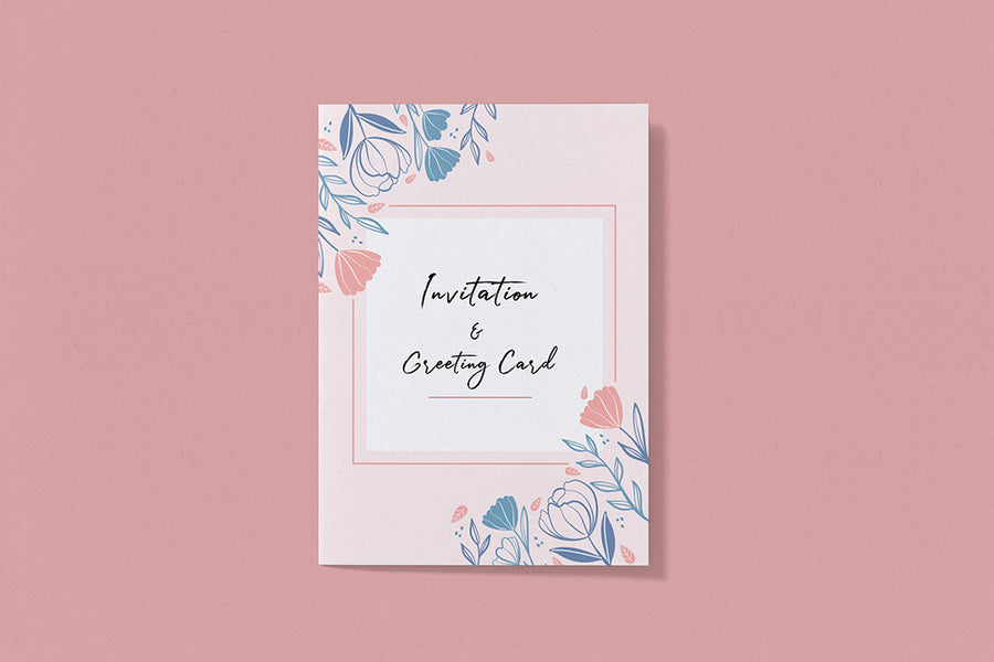 Invitation And Greeting Card Mockup