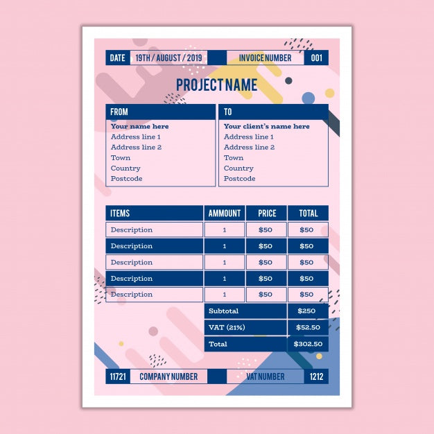 Invoice Mockup Psd