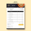 Invoice Template For Pizza Restaurant Psd